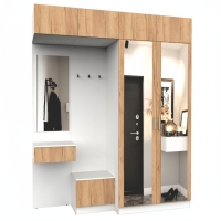 Набор мебели для прихожей "Марсель-258" МР 01-258 В2490 Ш2000 Г580 (ЛДСП Дуб крафт золотой) Набор мебели для прихожей "Марсель-258" МР 01-258 В2490 Ш2000 Г580 (ЛДСП Дуб крафт золотой)